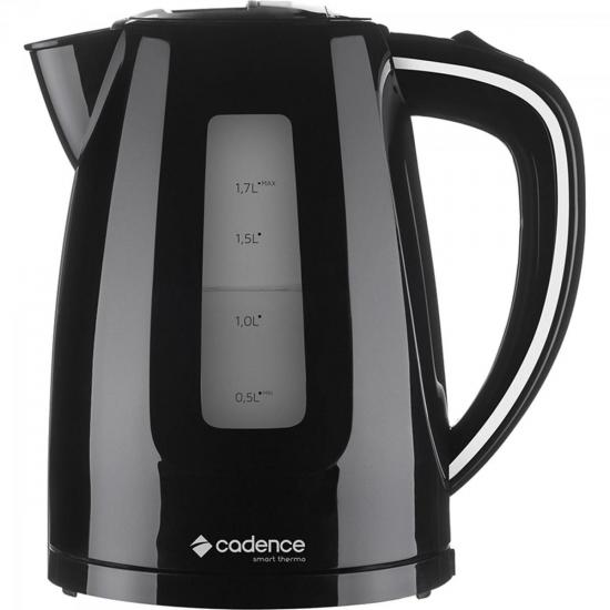 Chaleira Elétrica Smart Thermo 1,7L 110V CEL360 Preto CADENCE por 0,00 à vista no boleto/pix ou parcele em até 1x sem juros. Compre na loja Mundomax!
