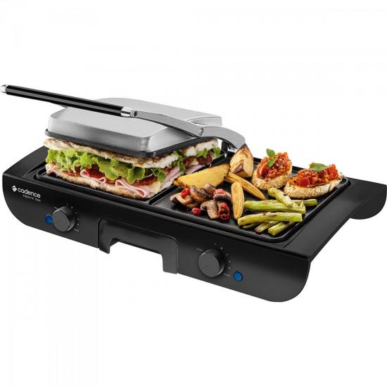 Grill Sapore 1500 110V GRL500 Preto CADENCE por 0,00 à vista no boleto/pix ou parcele em até 1x sem juros. Compre na loja Mundomax!