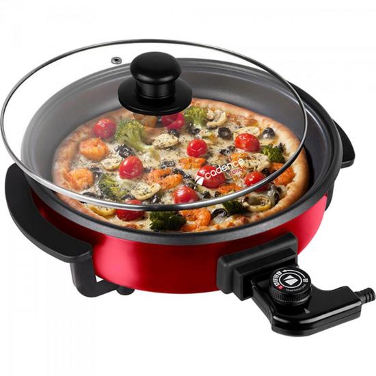 Panela Elétrica Rouge 220V PAN610 Vermelha CADENCE por 0,00 à vista no boleto/pix ou parcele em até 1x sem juros. Compre na loja Mundomax!