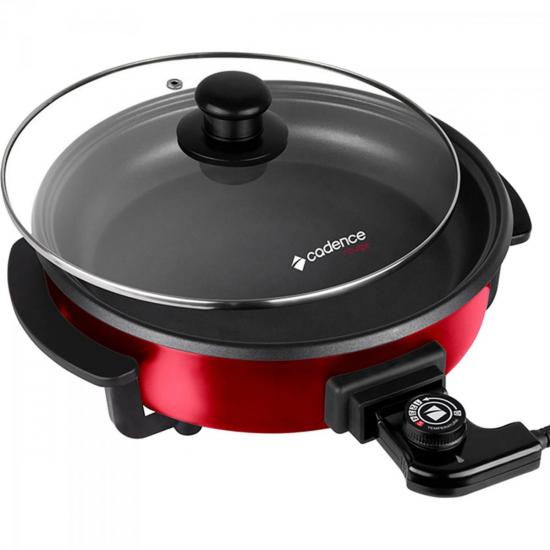 Panela Elétrica Rouge 220V PAN610 Vermelha CADENCE por 0,00 à vista no boleto/pix ou parcele em até 1x sem juros. Compre na loja Mundomax!