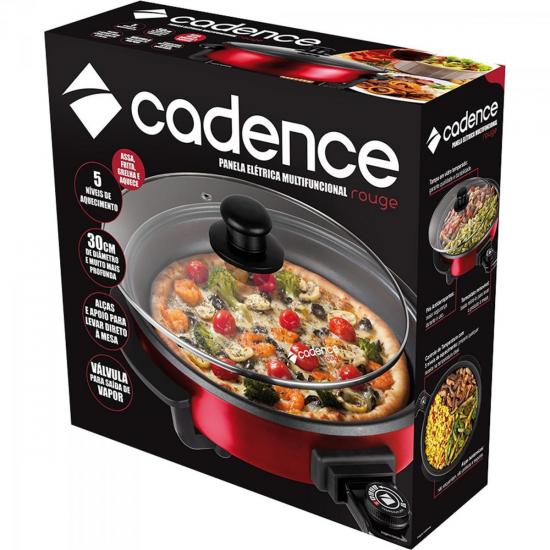 Panela Elétrica Rouge 220V PAN610 Vermelha CADENCE por 0,00 à vista no boleto/pix ou parcele em até 1x sem juros. Compre na loja Mundomax!