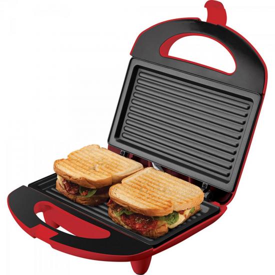 Sanduicheira Minigrill Easy Meal 220V SAN231 Vermelha CADENCE por 0,00 à vista no boleto/pix ou parcele em até 1x sem juros. Compre na loja Mundomax!