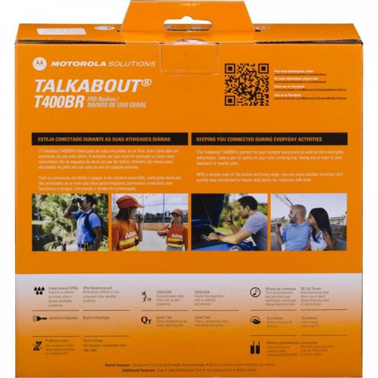 Rádio Comunicador Talkabout 35km T400BR Amarelo MOTOROLA por 599,99 à vista no boleto/pix ou parcele em até 10x sem juros. Compre na loja Mundomax!