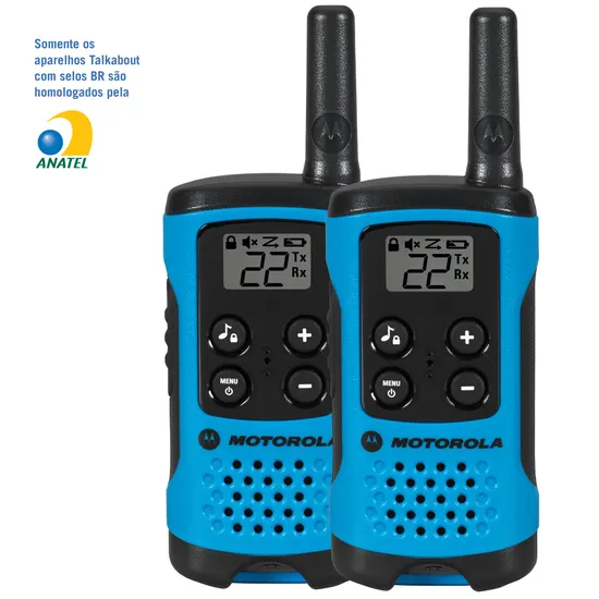 Rádio Comunicador Talkabout 25km T100BR Azul MOTOROLA por 233,99 à vista no boleto/pix ou parcele em até 9x sem juros. Compre na loja Mundomax!