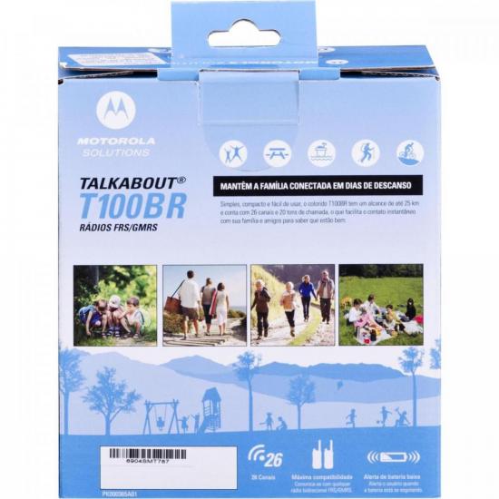 Par Rádio Comunicador Talkabout 25km T100BR Azul MOTOROLA por 233,99 à vista no boleto/pix ou parcele em até 9x sem juros. Compre na loja Mundomax!