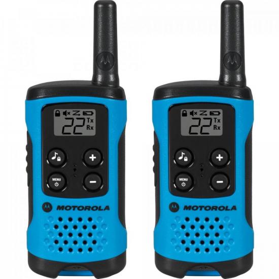 Par Rádio Comunicador Talkabout 25km T100BR Azul MOTOROLA por 233,99 à vista no boleto/pix ou parcele em até 9x sem juros. Compre na loja Mundomax!