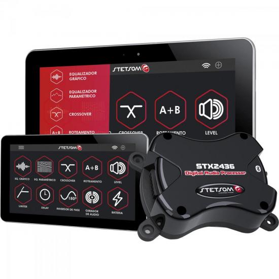 Processador de Áudio Bluetooth com 2 Entradas 4 Saídas STX2436BT STETSOM por 0,00 à vista no boleto/pix ou parcele em até 1x sem juros. Compre na loja Mundomax!