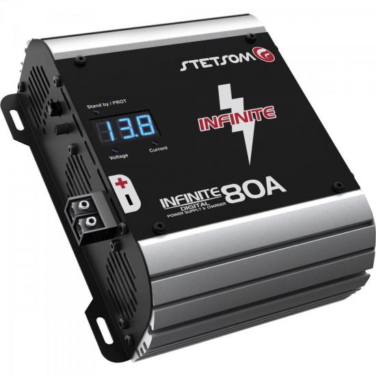Fonte Carregadora INFINITE 80A Preta STETSOM por 0,00 à vista no boleto/pix ou parcele em até 1x sem juros. Compre na loja Mundomax!