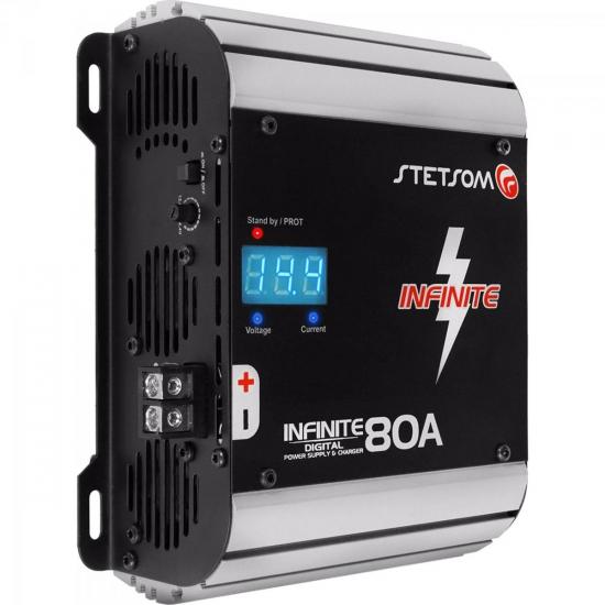 Fonte Carregadora INFINITE 80A Preta STETSOM por 0,00 à vista no boleto/pix ou parcele em até 1x sem juros. Compre na loja Mundomax!