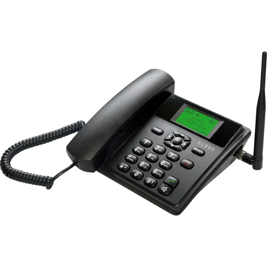 Telefone Celular de Mesa Quadriband 1.9GHz EPFS11 Preto ELSYS (60518)
