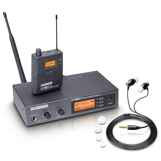 Sistema de Monitoramento sem Fio IN EAR MEI 1000 G2 Preto LD SYSTEMS (60522)
