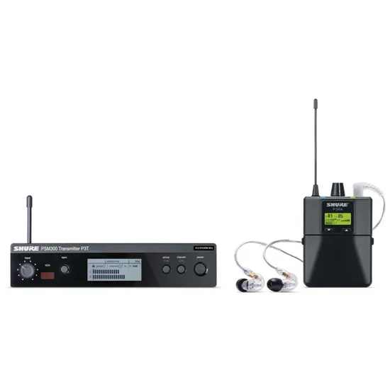Sistema de Monitoramento sem Fio IN EAR P 3 TRA 215 CL Preto SHURE (60524)