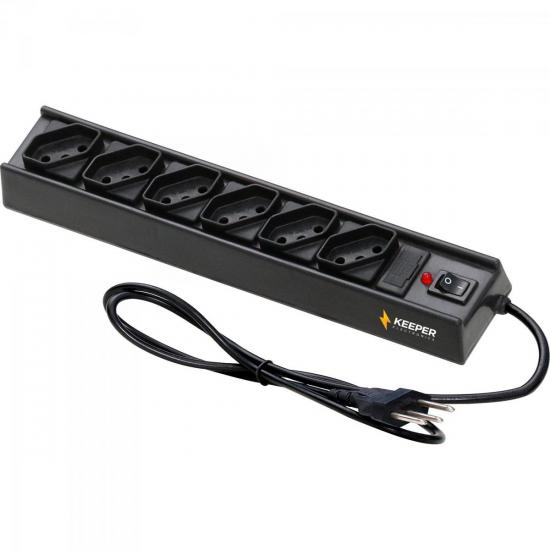 Filtro de Linha 6 Tomadas 1500VA Preto KEEPER por 0,00 à vista no boleto/pix ou parcele em até 1x sem juros. Compre na loja Mundomax!