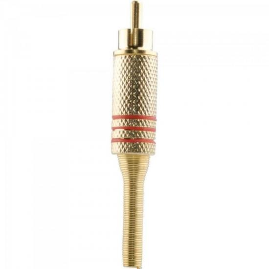 Plug RCA 4mm SKC188/SKCD111 Dourado/Vermelho GENÉRICO por 0,00 à vista no boleto/pix ou parcele em até 1x sem juros. Compre na loja Mundomax!