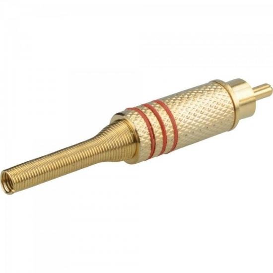 Plug RCA 4mm SKC188/SKCD111 Dourado/Vermelho GENÉRICO por 0,00 à vista no boleto/pix ou parcele em até 1x sem juros. Compre na loja Mundomax!