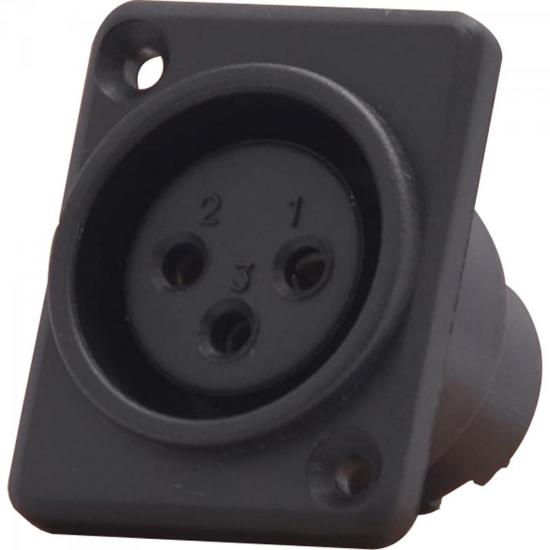 Conector XLR Fêmea SKA229 Preto GENÉRICO por 0,00 à vista no boleto/pix ou parcele em até 1x sem juros. Compre na loja Mundomax!