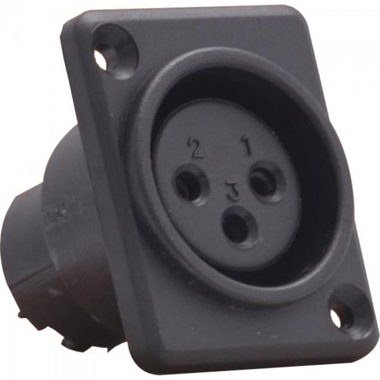 Conector XLR Fêmea SKA229 Preto GENÉRICO por 0,00 à vista no boleto/pix ou parcele em até 1x sem juros. Compre na loja Mundomax!