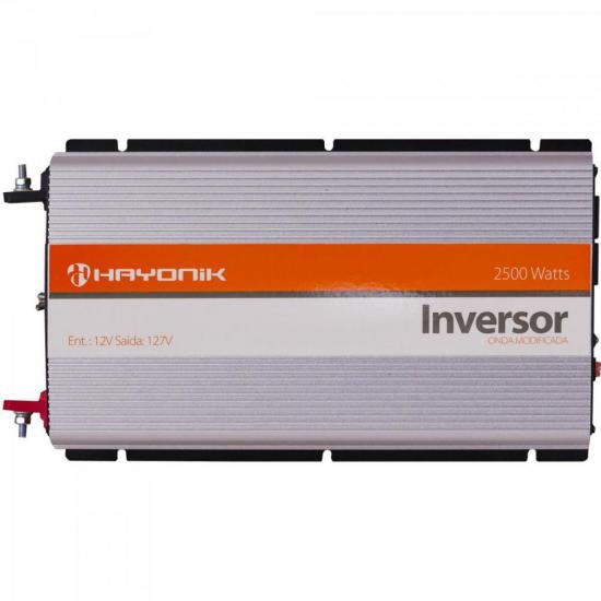 Inversor de Onda Modificada 12VDC/127V USB 2500W HAYONIK por 0,00 à vista no boleto/pix ou parcele em até 1x sem juros. Compre na loja Mundomax!