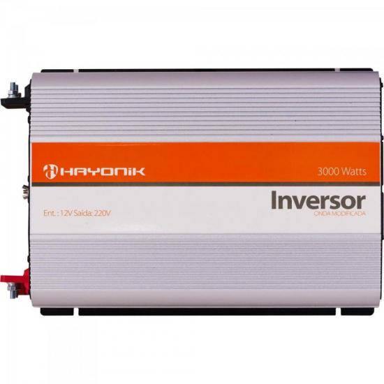 Inversor de Onda Modificada 3000W 12VDC/220V USB Prata HAYONIK por 0,00 à vista no boleto/pix ou parcele em até 1x sem juros. Compre na loja Mundomax!
