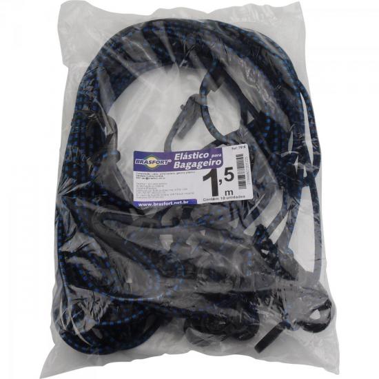 Elástico Para Bagageiro 1,5m Azul/Preto BRASFORT por 0,00 à vista no boleto/pix ou parcele em até 1x sem juros. Compre na loja Mundomax!