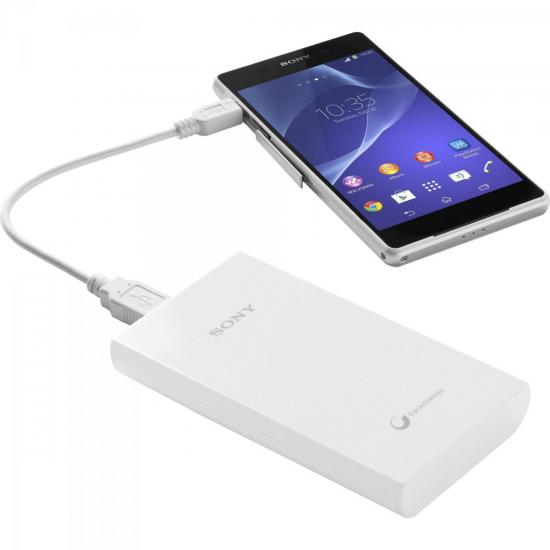 Carregador Portátil USB 10000mAh CP-V10 Branco SONY por 0,00 à vista no boleto/pix ou parcele em até 1x sem juros. Compre na loja Mundomax!