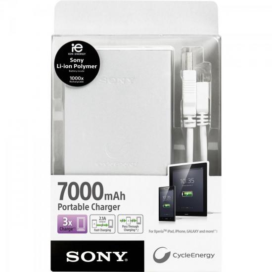 Carregador Portátil USB 7000mAh CP-F2LS Prata SONY por 0,00 à vista no boleto/pix ou parcele em até 1x sem juros. Compre na loja Mundomax!