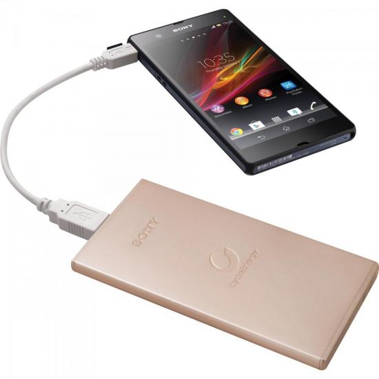 Carregador Portátil USB 5000mAh CP-F5BC Dourado SONY por 0,00 à vista no boleto/pix ou parcele em até 1x sem juros. Compre na loja Mundomax!