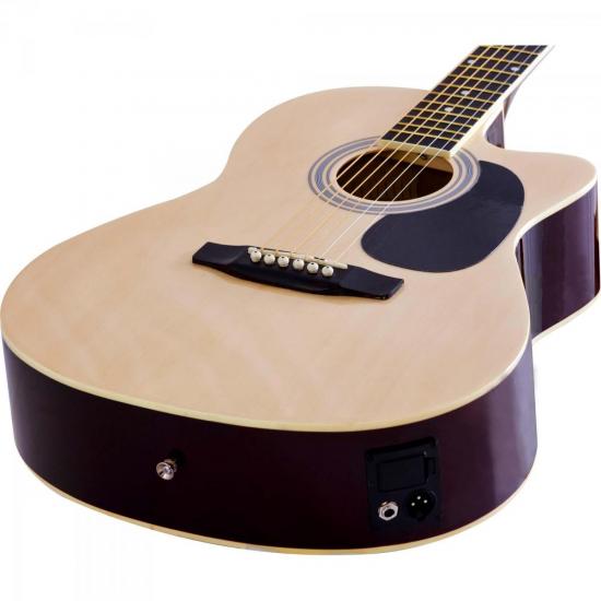 Violão Harmonics GE-21 Eletroacústico Aço Natural por 459,99 à vista no boleto/pix ou parcele em até 10x sem juros. Compre na loja Mundomax!