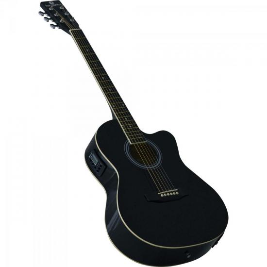 Violão Harmonics GE-21 Eletroacústico Aço Preto por 630,00 à vista no boleto/pix ou parcele em até 10x sem juros. Compre na loja Mundomax!