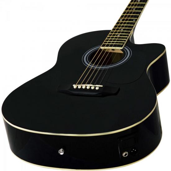 Violão Harmonics GE-21 Eletroacústico Aço Preto por 630,00 à vista no boleto/pix ou parcele em até 10x sem juros. Compre na loja Mundomax!