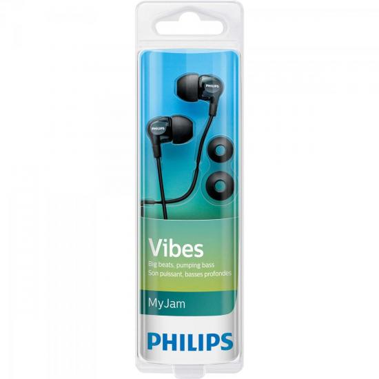 Fone de Ouvido Intra-Auricular SHE3700BK/00 Preto PHILIPS por 0,00 à vista no boleto/pix ou parcele em até 1x sem juros. Compre na loja Mundomax!