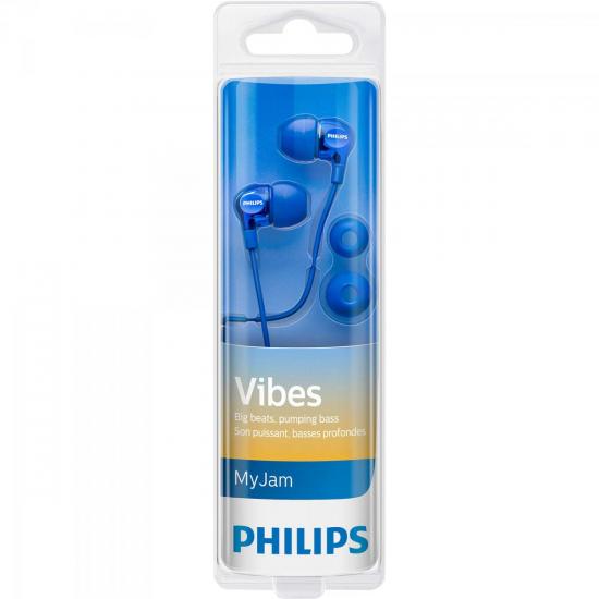 Fone de Ouvido Intra-Auricular SHE3700BL/00 Azul PHILIPS por 0,00 à vista no boleto/pix ou parcele em até 1x sem juros. Compre na loja Mundomax!