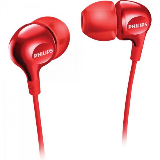 Fone de Ouvido Intra-Auricular SHE3700RD/00 Vermelho PHILIPS por 0,00 à vista no boleto/pix ou parcele em até 1x sem juros. Compre na loja Mundomax!