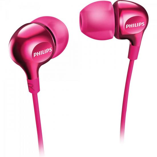 Fone de Ouvido Intra-Auricular SHE3700PK/00 Rosa PHILIPS por 0,00 à vista no boleto/pix ou parcele em até 1x sem juros. Compre na loja Mundomax!