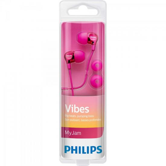 Fone de Ouvido Intra-Auricular SHE3700PK/00 Rosa PHILIPS por 0,00 à vista no boleto/pix ou parcele em até 1x sem juros. Compre na loja Mundomax!