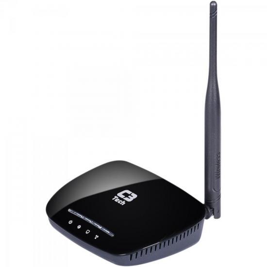 Roteador Wireless 150Mbps W-R1000NL Preto C3 TECH por 0,00 à vista no boleto/pix ou parcele em até 1x sem juros. Compre na loja Mundomax!