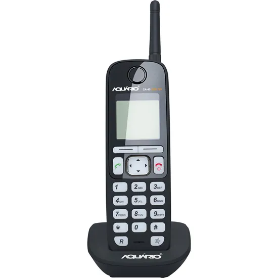 Telefone Rural sem Fio Quadriband CA45 Preto AQUÁRIO (60801)