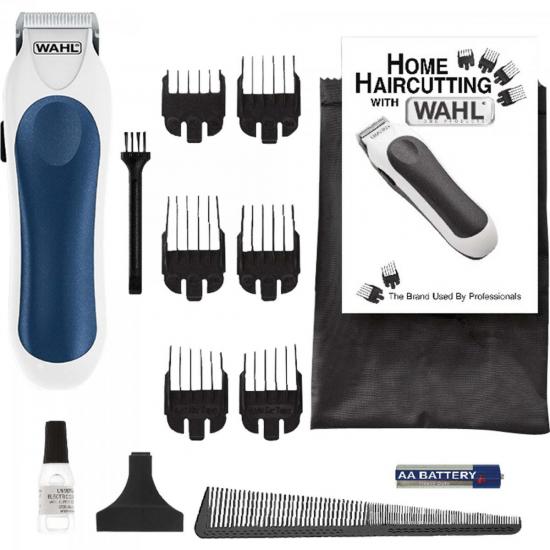 Máquina de Corte sem Fio MINI PRO Azul/Branco WAHL por 0,00 à vista no boleto/pix ou parcele em até 1x sem juros. Compre na loja Mundomax!