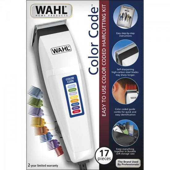 Máquina de Corte Wahl Color Code 127V por 129,99 à vista no boleto/pix ou parcele em até 5x sem juros. Compre na loja Mundomax!