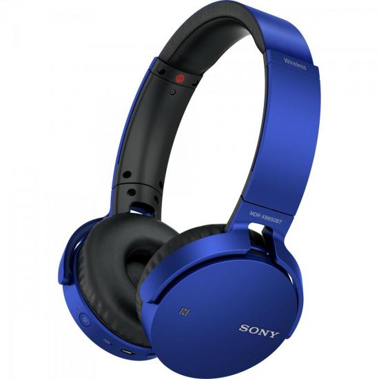 Fone de Ouvido Wireless Bluetooth com Microfone MDR-XB650BT Azul SONY por 0,00 à vista no boleto/pix ou parcele em até 1x sem juros. Compre na loja Mundomax!