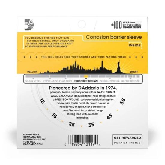 Encordoamento Violão Aço .012-.056 Phosphor Bronze EJ19 D\