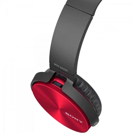 Fone de Ouvido com Microfone MDR-XB450AP EXTRA BASS Preto/Vermelho SONY por 0,00 à vista no boleto/pix ou parcele em até 1x sem juros. Compre na loja Mundomax!
