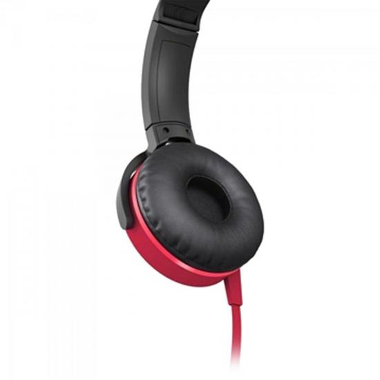 Fone de Ouvido com Microfone MDR-XB450AP EXTRA BASS Preto/Vermelho SONY por 0,00 à vista no boleto/pix ou parcele em até 1x sem juros. Compre na loja Mundomax!