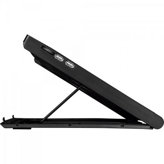 Suporte Para Notebook com 2 Coolers Acoplados AC267 Preto MULTILASER por 0,00 à vista no boleto/pix ou parcele em até 1x sem juros. Compre na loja Mundomax!