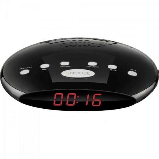 Rádio Relógio FM com Despertador Bivolt SP167 Preto MULTILASER por 0,00 à vista no boleto/pix ou parcele em até 1x sem juros. Compre na loja Mundomax!