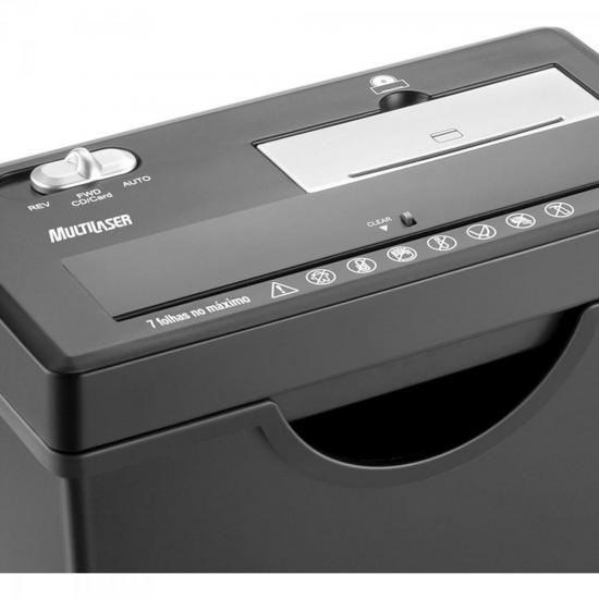 Fragmentadora de Papel 127V OF003 Preta MULTILASER por 0,00 à vista no boleto/pix ou parcele em até 1x sem juros. Compre na loja Mundomax!