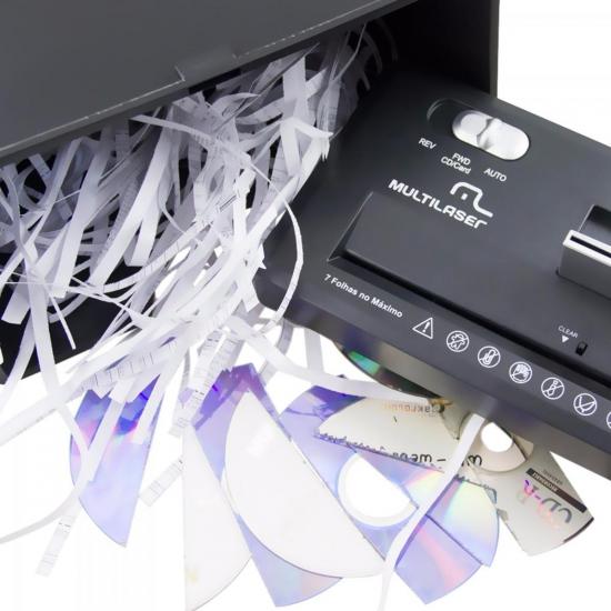 Fragmentadora de Papel 127V OF003 Preta MULTILASER por 0,00 à vista no boleto/pix ou parcele em até 1x sem juros. Compre na loja Mundomax!