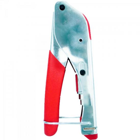 Alicate de Compressão RG59 BVH-518A Vermelho ALLTECH por 0,00 à vista no boleto/pix ou parcele em até 1x sem juros. Compre na loja Mundomax!