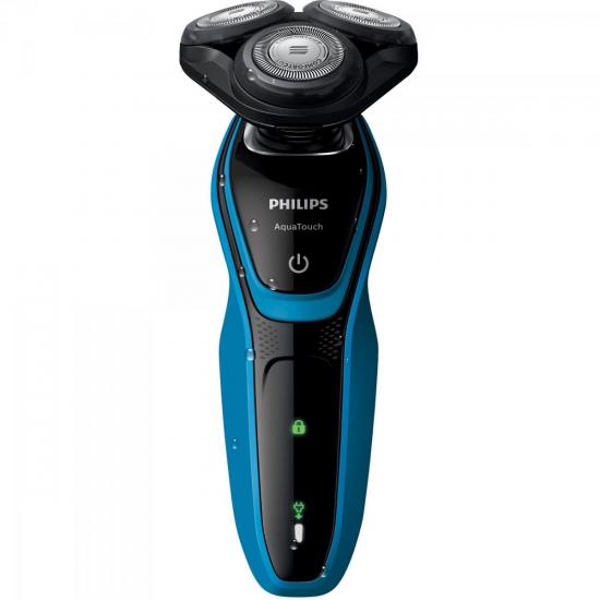 Barbeador sem Fio S5050/04 Bivolt Preto/Azul PHILIPS (60973)