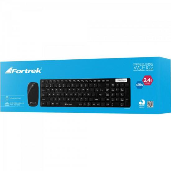 Combo Teclado + Mouse Wireless WCF-102 FORTREK por 103,90 à vista no boleto/pix ou parcele em até 4x sem juros. Compre na loja Mundomax!